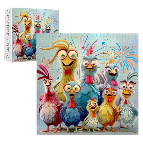 Puzzle 1000 Pieces Adult | Clear Printing Chicken Puzzle Game | Brain Teaser Jigsaw Challenge, Decorative Paper Jigsaw Puzzle for Adults, Fun and Relaxing Activity for Women and Men von Gvblkq