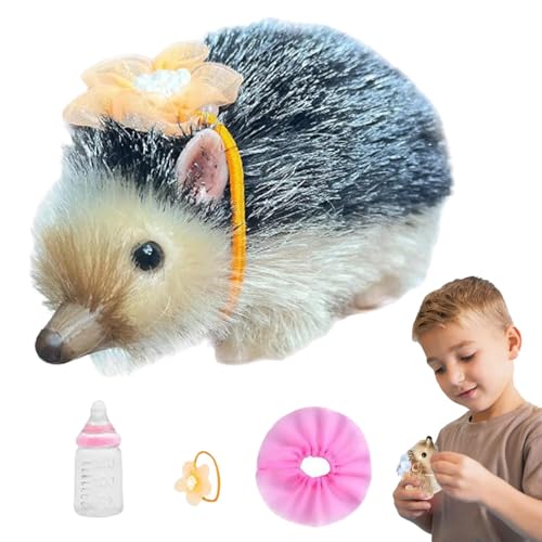 Reborn Animals Realistic, 5-Inch Full Silicone Hedgehog Dolls, Soft Silicone Animal Doll, Hedgehog Companion with Toy Accessories for Collectors, Kids, and Gift Giving von Gvblkq