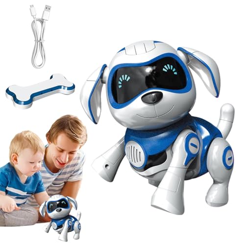 Robot Dog, USB Charging Sing and Dance Electronic Realistic Pet, Programmable Interactive Robotic Puppy Toy with Functional Picture Buttons, Perfect for Boys and Girls, Fun and Engaging von Gvblkq