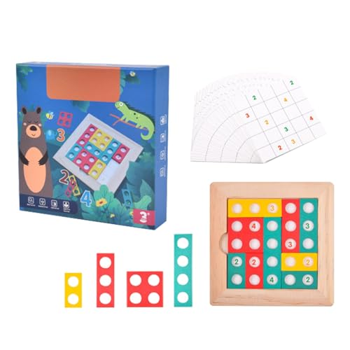 Russisches Holzblock-Puzzle, Block-Puzzle-Spielzeug, Denksport-Puzzle, Holz-Logikspiel, Farbform-Puzzle, Lernpuzzle, Puzzle für Kinder, Puzzle für Erwachsene, Holzpuzzle-Spielzeug von Gvblkq