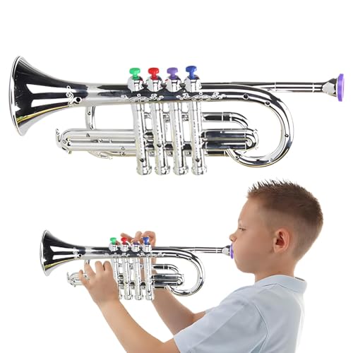 Toy Trumpet, Instruments Kids Toy Trumpet Musical Horn, Parent-Child Music Instruments Teaching Aids for Boys, Girls, Toddler Children, Early Learning Music Toy, Fun Educational Instrument for Kids von Gvblkq