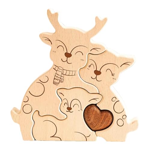 Wooden Puzzles, Safe Jigsaw Puzzles in Moose Shape, Wooden Puzzle Artistic Design, Fun Puzzle for Family, Friends, Colleagues, Challenging Brain Teaser, Craftsmanship, Natural Wood (160g) von Gvblkq