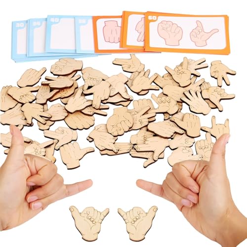 Wooden Shape Matching Puzzles, Gesture Shape Matching Toys, Children Puzzle Toy, Funny Learning Toys for Enhancing Fine Motor Skills, Educational Toy, Interactive for Kids von Gvblkq