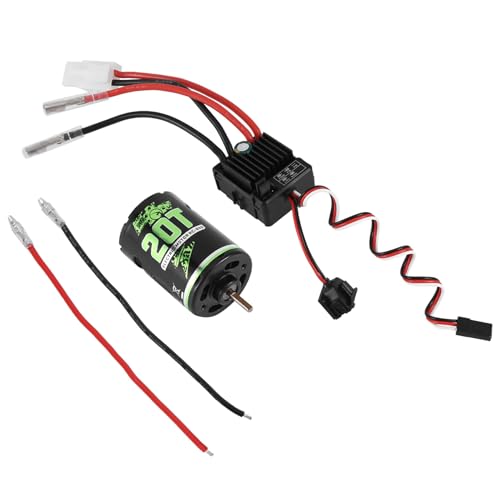 Gvvsjgdbis 540 Brushed Motor 20T mit 1060 Brushed ESC 60A 2-3S LiPo Wasserdichter Elektrischer Geschwindigkeitsregler für RC 1/10 Car von Gvvsjgdbis