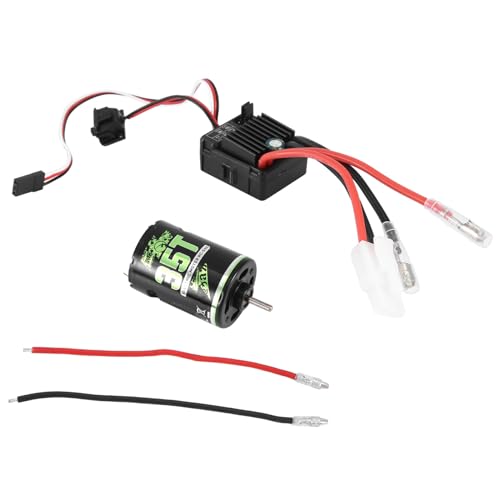 Gvvsjgdbis 540 Brushed Motor 35T mit 1060 Brushed ESC 60A 2-3S LiPo Wasserdichter Elektrischer Geschwindigkeitsregler für RC 1/10 Car von Gvvsjgdbis