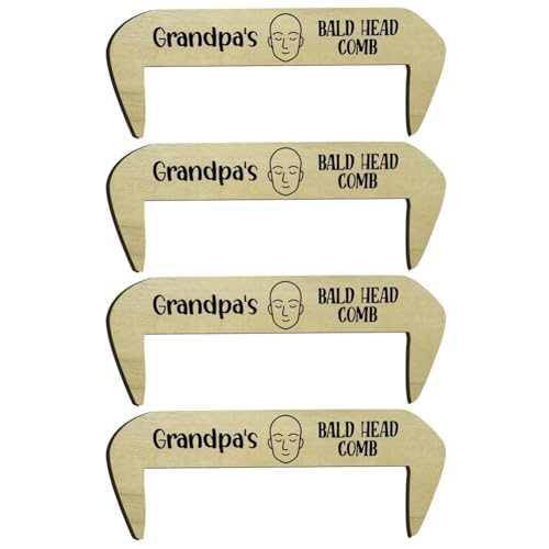 Gvvsjgdbis Lustiger Holzkamm Als Geschenk, Zahnlos, Basteln, Glatzenkamm, Überraschungsgeschenk für Männer mit Glatze, B von Gvvsjgdbis