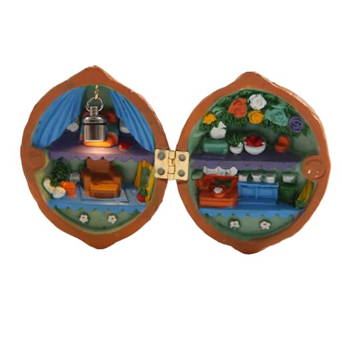 Gvvsjgdbis Walnussschalen-Puppenhaus, Mini-Hausbibliothek, Handgefertigtes Walnussschalen-Puppenhaus, Harz-Nuss-Geheime 3D-Szene, Langlebige Harzminiatur, C Gvvsjgdbis Walnussschalen-Puppenhaus, Mini-Hausbibliothek, Handgefertigtes Walnussschalen-Puppenhaus, Harz-Nuss-Geheime 3D-Szene, Langlebige Harzminiatur, C von Gvvsjgdbis