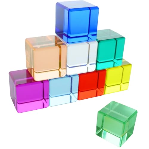 Gwezmxs Bunte Acrylbausteine Kinder, Lichtbausteine Sensorik-Lernspielzeug ab 3 Jahren, Acrylic Building Block, 9 Stück Gwezmxs Bunte Acrylbausteine Kinder, Lichtbausteine Sensorik-Lernspielzeug ab 3 Jahren, Acrylic Building Block, 9 Stück von Gwezmxs