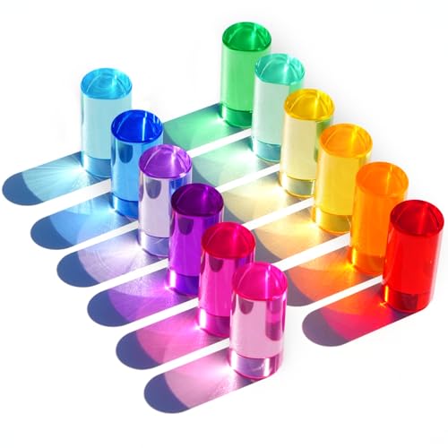 Gwezmxs Bunte Acrylbausteine Kinder, Lichtbausteine Sensorik-Lernspielzeug ab 3 Jahren, Acrylic Building Block, Langer Zylinder, 12 Stück Gwezmxs Bunte Acrylbausteine Kinder, Lichtbausteine Sensorik-Lernspielzeug ab 3 Jahren, Acrylic Building Block, Langer Zylinder, 12 Stück von Gwezmxs