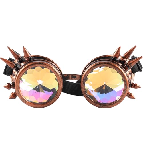 Gwezmxs Steampunk Brille Gläser Verstellbare Größe, Karneval/Cosplay/Halloween Accessoire - GXD231-E Gwezmxs Steampunk Brille Gläser Verstellbare Größe, Karneval/Cosplay/Halloween Accessoire - GXD231-E von Gwezmxs