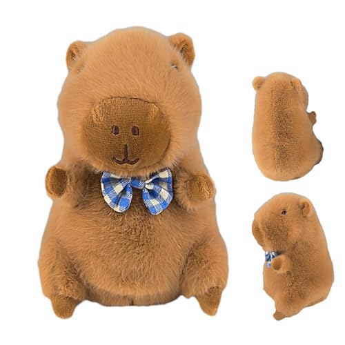 Capibara Plüschtier Niedliche Capibara Kuscheltier Weiche Capibara Stofftier Capybara Plüschkissen Für Geburtstag, Kinder, Heimdekoration 18 cm von Gwtdtoad