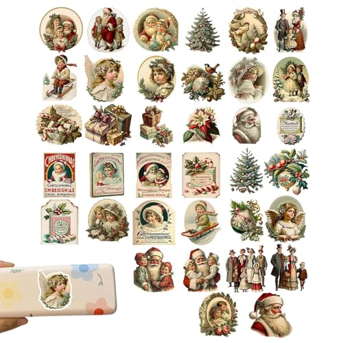 Gwtdtoad 36 Stück Weihnachtsaufkleber Vintage Aufkleber Weihnachten Weihnachtssticker Wasserfeste Sticker Weihnachten Deko Für Möbelfenster, Gepäck, Notizbücher, Handbücher, Scrapbook-Dekorationen Gwtdtoad 36 Stück Weihnachtsaufkleber Vintage Aufkleber Weihnachten Weihnachtssticker Wasserfeste Sticker Weihnachten Deko Für Möbelfenster, Gepäck, Notizbücher, Handbücher, Scrapbook-Dekorationen von Gwtdtoad