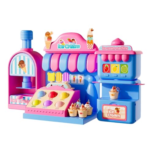 Gwtdtoad Eiscreme Spielset Knete Dough Set Für Kinder, Knete Zubehör Tonspielzeug Farbschlamm Eismaschine Knetwerkzeug Dough Set Für Kinder Ab 3 Jahren 40x13,5x21,5 cm von Gwtdtoad