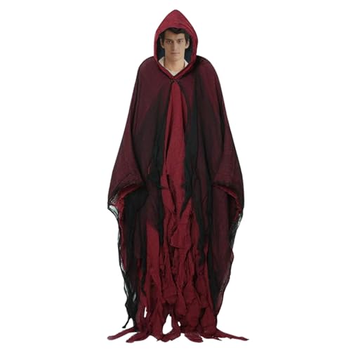 Gwtdtoad Halloween Umhang Mit Kapuze Halloween Umhang Vampir Cosplay Cape Vampir Kostüm Kapuzenumhang Hexe Cosplay Zubehör Für Halloween-Partys, Thementänze 190 Cm von Gwtdtoad