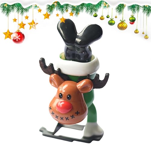 Gwtdtoad Weihnachten Aufziehspielzeug Weihnachten Wind Up Toy Weihnachtsmann, Schneemann, Rentier, Bär Figur Uhrwerk Spielzeug Aufziehfigur Adventskalender Füllung Für Geschenktütenfüller 7 cm von Gwtdtoad