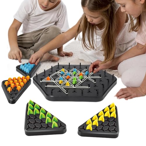 Ketten-Dreieck-Spiel | Interaktives Ketten-Dreieck-Schach | Interaktives Dreieck-Steckspiel | Dreieck-Schach-Brettspiel | Strategie-Brettspiel Für Kinder-Denksport-Partyspiel von Gwtdtoad