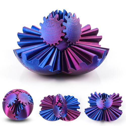 Gxhong 3D Gear Stressabbau, 3D Gear Ball, Gear Ball Fidget Toy, 3D gedruckte Kugel, Spin Zahnradball, Verwendet für Erwachsene und Kinder, um Stress und Angst zu lindern von Gxhong