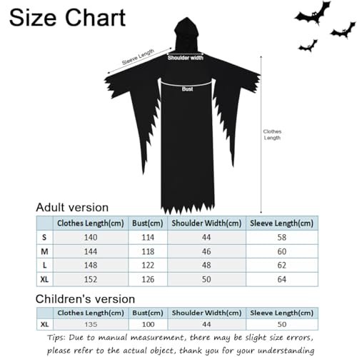 Gxlaihly Halloween-Schrei-Masken-Kostüm,Halloween Scream Costume,Gruseliges schreiendes Geisterkostüm mit falschem Messer,Halloween & Horror Verkleidung (L) von Gxlaihly