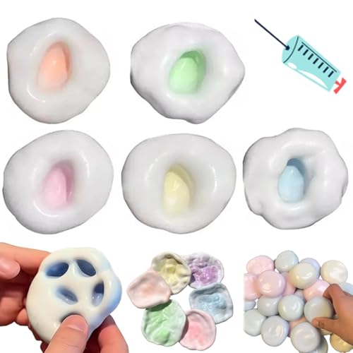 Stress Relief Sand Glutinous Balls, Squeeze Ball Rebound Toy, Squishy Sand Glutinous Crunchy Balls (5 PCS) von Gyagalre