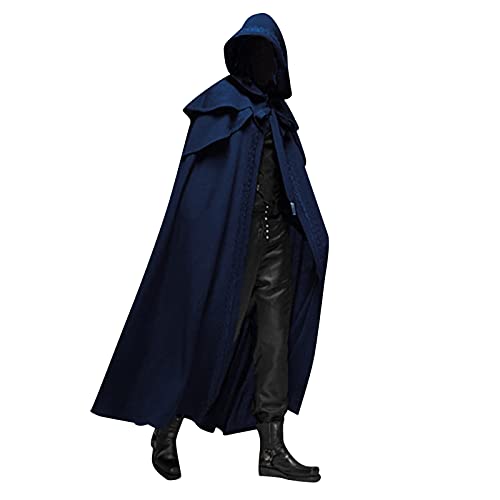 Gyaimxfu Unisex 2024 Halloween Kapuzen Mantel Umhang Sensenmann Vampir Langer Umhang Robe Weihnachten Masquerade Karneval Hexe Cosplay Zubehör Fancy Dress Kostüme für Erwachsene Kinder von Gyaimxfu