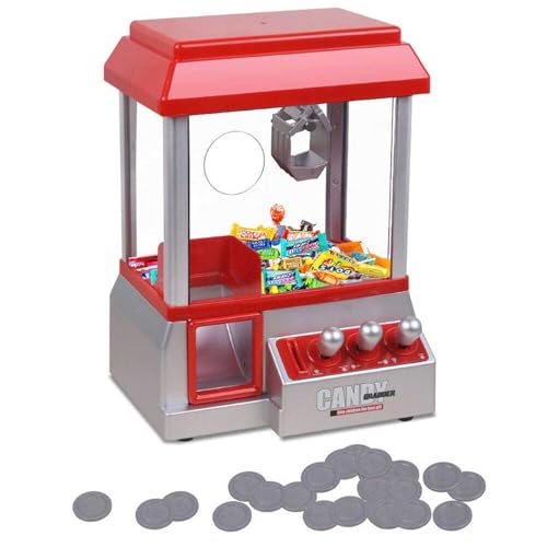 Candy Grabber Süßigkeitenautomat Süßigkeiten Greifautomat für Kinder und Erwachsene, Claw Vending Machine Dispenser Rot von Gziztx