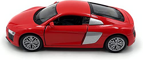 H-Customs R8 Sportwagen Modellauto Auto Lizenzprodukt 1:34-1:39 Rot von H-Customs