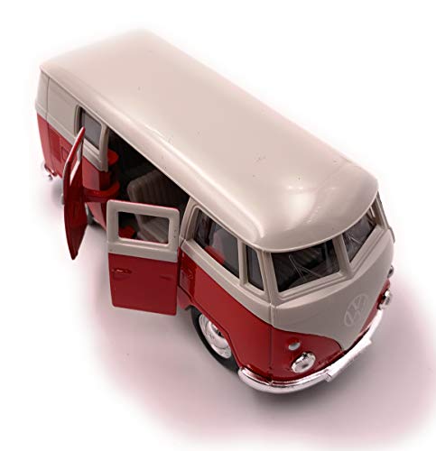 H-Customs T1 Bus 1963 Modellauto Auto Lizenzprodukt 1:34-1:39 Rot von H-Customs