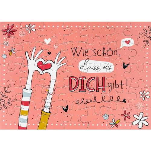 H:PPY life Puzzle Motiv Wie schön | 35 Teile Puzzle, in Geschenkbox, 21 cm x 15 cm | Geschenk Verliebte, Valentinstag, Geburtstag | 48645 von H:)PPY life