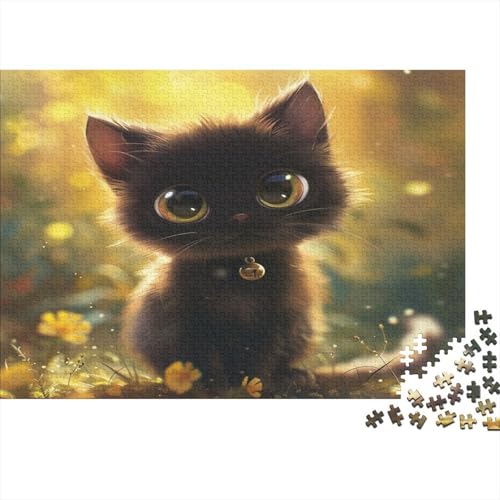 Cute Kat Puzzlespiel 1000 Teile Für Erwachsene, Einzigartige Kunstwerke Und Vorlage - Geburtstagsgeschenk - Spaßige Puzzles Mit Überraschung Von Puzzle in A Bag Puzzel 1000pcs (75x50cm) von HAAPYILUO