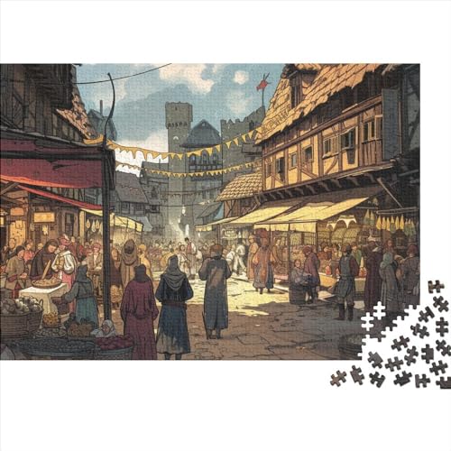 Puzzle 1000 Teile Puzzle Erwachsene Lernspiel Puzzel Große Puzzles 1000 Stück Puzzle Holzpuzzles 1000-teilige Hölzern Kreatives Puzzl 1000pcs (75x50cm) von HAAPYILUO