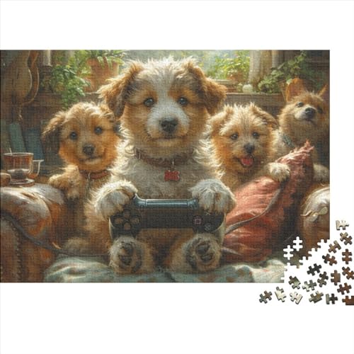 Puzzle 1000 Teile Puzzle Erwachsene Lernspiel Puzzleteilige Motive Dog 1000 Stück Puzzle Herausforderungsspielzeug 1000-teilige Hölzern Herausforderndes Puzzle 1000pcs (75x50cm) von HAAPYILUO