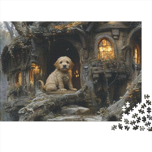 Puzzle 300 Teile Puzzle Erwachsene Lernspiel Puzzel Große Puzzles Dog 300 Stück Puzzle Wanddekoration 300-teilige Hölzern Herausforderndes Puzzle 300pcs (40x28cm) von HAAPYILUO