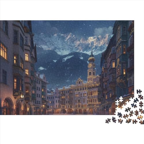 Puzzle 500 Teile Puzzle Erwachsene Lernspiel Puzzel Große Puzzles City 500 Stück Puzzle Wanddekoration 500 Puzzleteile Herausforderndes Puzzle 500pcs (52x38cm) von HAAPYILUO