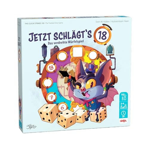 HABA Jetzt schlägt’s 18! – Verrücktes Würfelspiel mit viel Interaktion, jedes Spiel Anders Dank variierender Spielblätter, Familienspiel ab 10 Jahren, Spielfans von HABA Sales GmbH & Co. KG