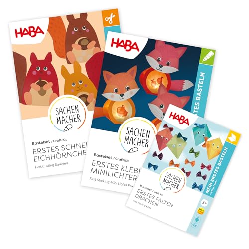 HABA Sachenmacher Bastelset Herbst für Kinder ab 3 Jahren – Erstes Basteln mit Drachen, Eichhörnchen & Lichterdeko – Kreativset für die Herbstzeit – 3er Set – 2014002 HABA Sachenmacher Bastelset Herbst für Kinder ab 3 Jahren – Erstes Basteln mit Drachen, Eichhörnchen & Lichterdeko – Kreativset für die Herbstzeit – 3er Set – 2014002 von HABA