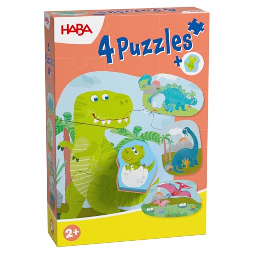 HABA 4 Erste Puzzles – Dinosaurier-Puzzle ab 2 Jahren mit 4 Motiven & beidseitiger Holzfigur – Fördert Kreativität & Fantasie – 2012186002 HABA 4 Erste Puzzles – Dinosaurier-Puzzle ab 2 Jahren mit 4 Motiven & beidseitiger Holzfigur – Fördert Kreativität & Fantasie – 2012186002 von HABA