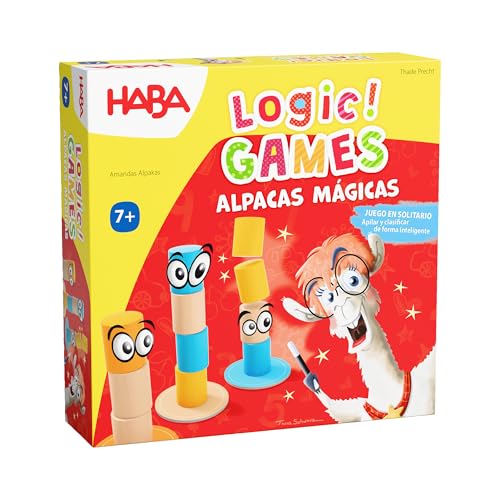 HABA 2011825005 - Logic! Games - Magische Alpakas, Kinderspiel im Logik-Solitär, selbstkorrigierend, über 7 Jahre von HABA