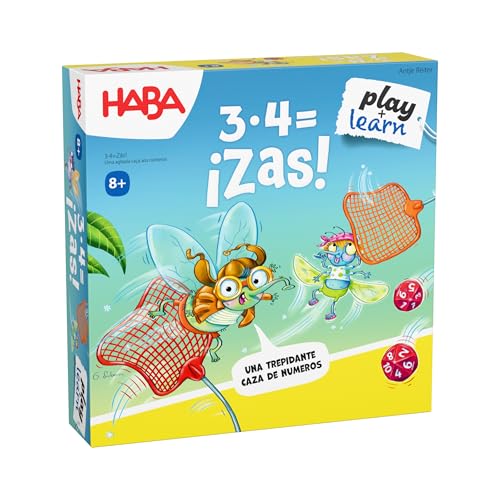 HABA 2012173003-3 x 4 = Zas! Rechenbrettspiel für Kinder ab 8 Jahren von HABA