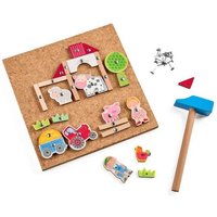 HABA 2013378001 - Hammer-Nagelspiel Bauernhof, 58-teilig, Lernspiel HABA 2013378001 - Hammer-Nagelspiel Bauernhof, 58-teilig, Lernspiel von HABA