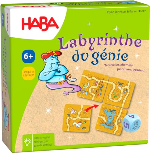 HABA 301887 Genius Labyrinth des Genies-Kartenspiele-Schnelligkeits-Spiele-Brettspiele für Kinder-Puzzle, M von HABA