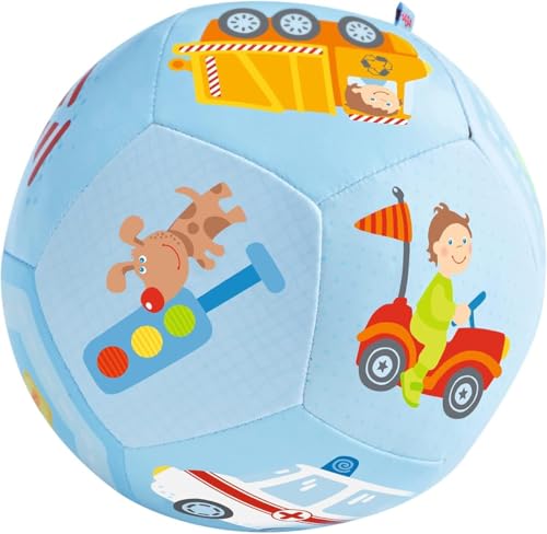 HABA Babyball Fahrzeug-Welt – Weicher 14cm Greifball für Babys ab 6 Monaten – Fördert Motorik & Sinneswahrnehmung – Mit Fahrzeug-Designs – 1302482001 HABA Babyball Fahrzeug-Welt – Weicher 14cm Greifball für Babys ab 6 Monaten – Fördert Motorik & Sinneswahrnehmung – Mit Fahrzeug-Designs – 1302482001 von HABA