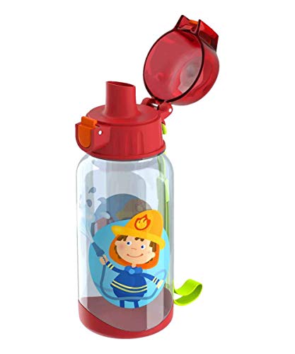 HABA 303695 Trinkflasche Feuerwehr Kinder-Trinkflasche für Feuerwehr-Fans 400ml von HABA