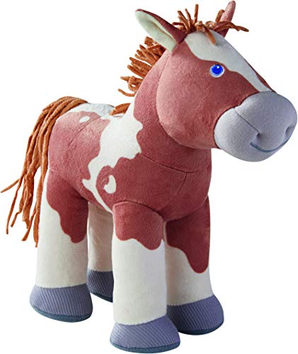 HABA 305465 - Fohlen Luna, Kuscheltier-Pferd und Puppenzubehör für HABA Stoffpuppen, 25 cm, Spielzeug ab 18 Monaten von HABA