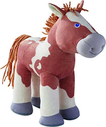 HABA 305465 - Fohlen Luna, Kuscheltier-Pferd und Puppenzubehör Stoffpuppen, 25 cm, Spielzeug ab 18 Monaten von HABA