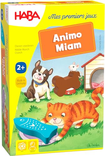 HABA 305475 MES premiers Jeux – Animo Miam Katze, Hund Game, braun von HABA