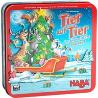 HABA 305525 Tier auf Tier – Das weihnachtliche Stapelspiel von HABA