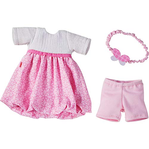 HABA 305555 - Kleiderset Traumkleid, Set aus Kleid, Haarband und Hose, Puppenzubehör für alle 32 cm großen HABA-Puppen, Spielzeug ab 18 Monaten von HABA