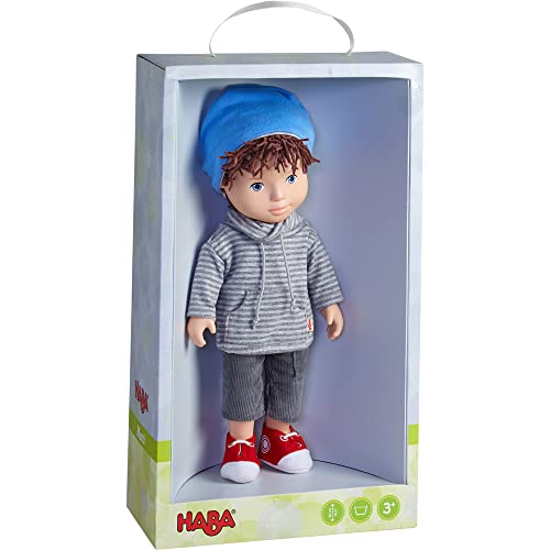 HABA 305584 - Spielpuppe Matti, HABA-Puppe mit weichem Körper, Gliedmaßen und Kopf aus Vinyl, 32 cm, Spielzeug ab 3 Jahren von HABA