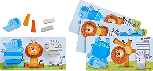 HABA 306087 Arranging Game Animals in The Wild, with 12 Wooden pcs. for Ages 2 Years and Up (Made in Germany) von HABA