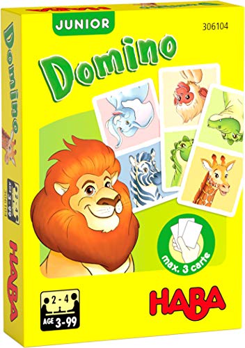 HABA 306104 - Domino Junior, traditionelles Spiel im Kartenformat, über 3 Jahre von HABA